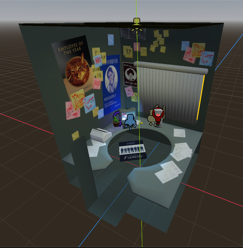 Vue de développement de l'environnement 3D du jeu